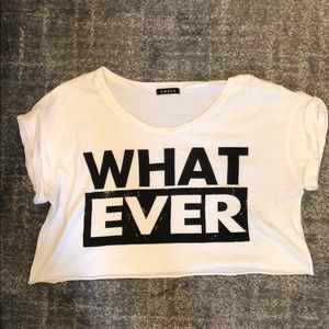 NWOT whatever white crop top.